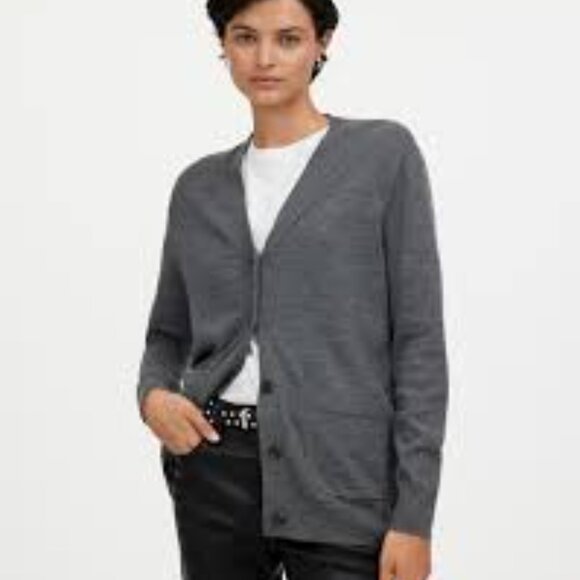 Madewell Light Blue V-neck Button Front Boyfriend Cardigan Sweater Size S - Picture 2 of 12